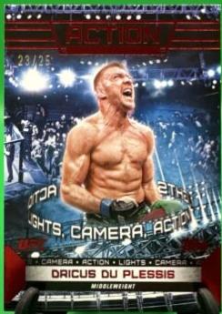 Dricus Du Plessis 2024 Topps Knockout UFC Action (Lights, Camera, Action) #ACT-4 Red
