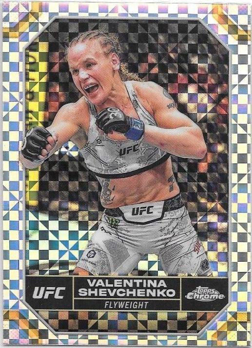 Valentina Shevchenko 2024 Topps Chrome UFC Base #190 X-Fractor