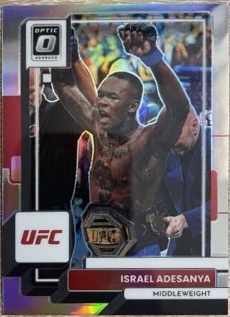 Israel Adesanya 2023 Panini Donruss Optic UFC Base #73 Holo