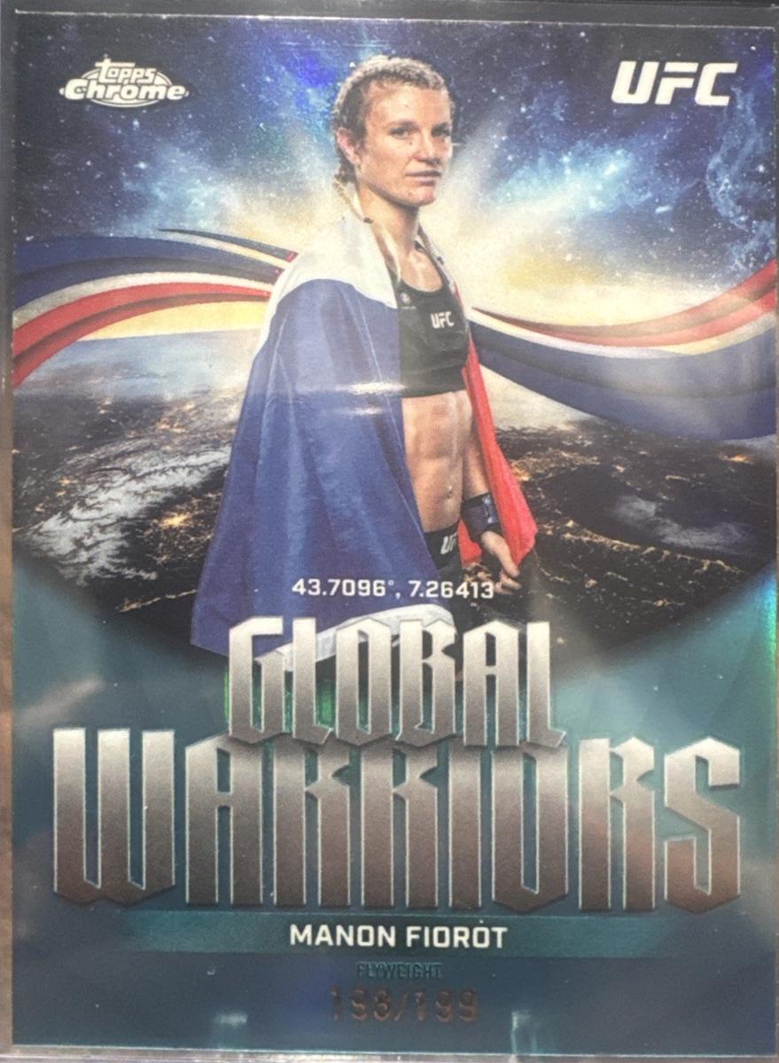 Manon Fiorot 2026 Topps Chrome UFC Global Warriors #GW-18 Aqua Refractor