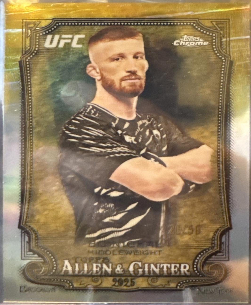 Bo Nickal 2026 Topps Chrome UFC Allen & Ginter #AG-14 Blue Refractor