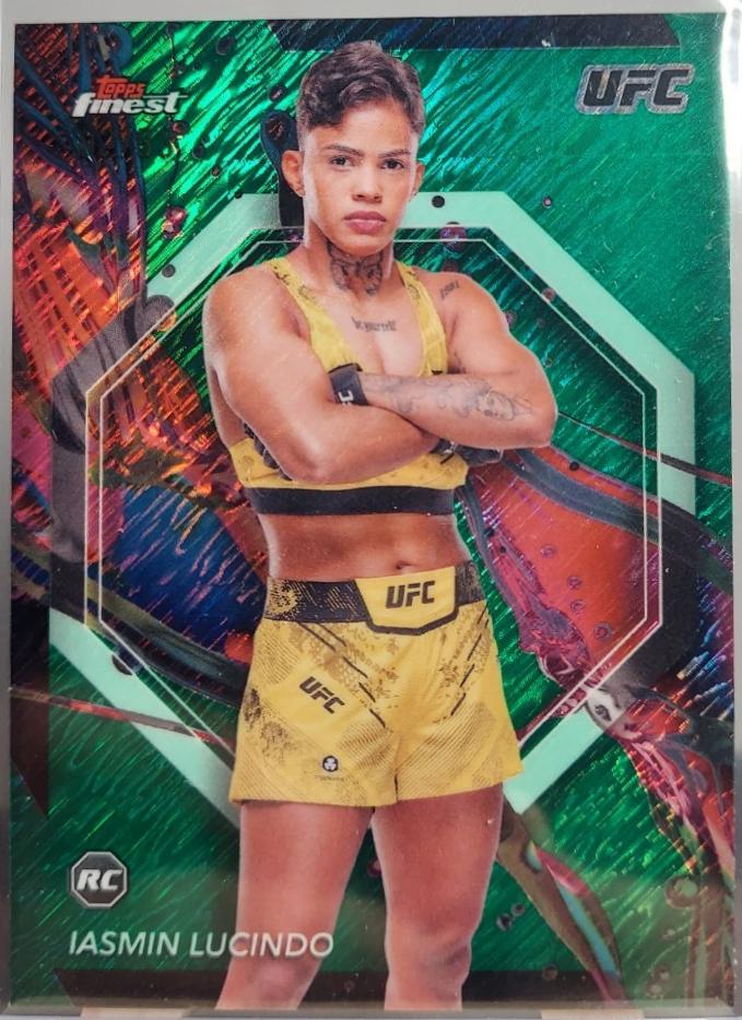 Iasmin Lucindo 2024 Topps Finest UFC Base Common #74 Green Shimmer Refractor
