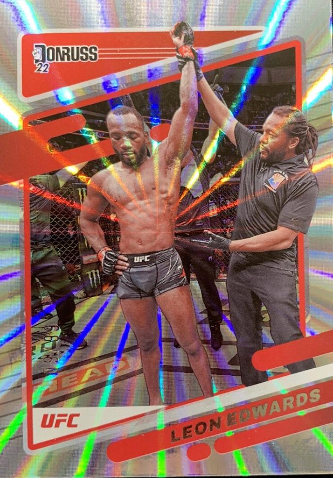 Leon Edwards 2022 Panini Donruss UFC Base #24 Laser
