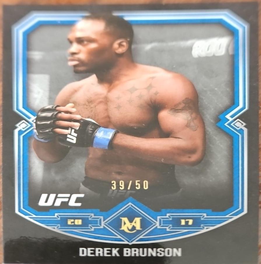 Derek Brunson 2017 Topps Museum Collection UFC Base #36 Sapphire