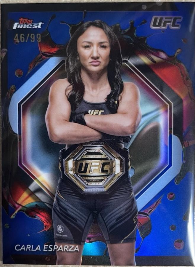 Carla Esparza 2024 Topps Finest UFC Base Rare #232 Blue Refractor