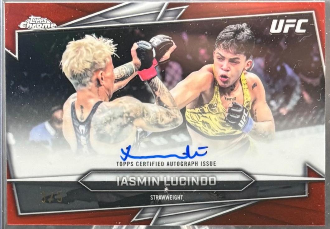 Iasmin Lucindo 2026 Topps Chrome UFC Base Autographs #BAV-IL Red Refractor