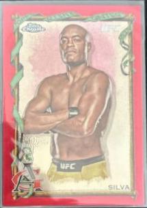 Anderson Silva 2024 Topps Chrome UFC Allen & Ginter #AAG-25 Red Refractor