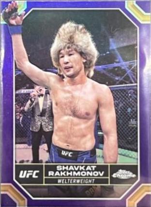 Shavkat Rakhmonov 2024 Topps Chrome UFC Base #177 Purple Refractor