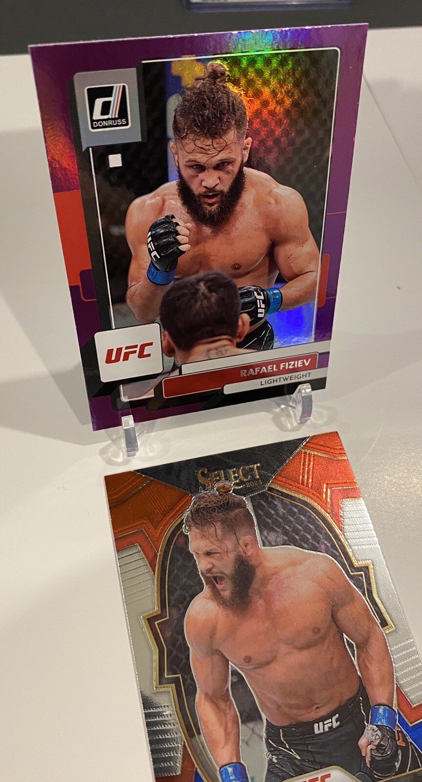 Rafael Fiziev 2023 Panini Donruss UFC Base #127 Purple Laser