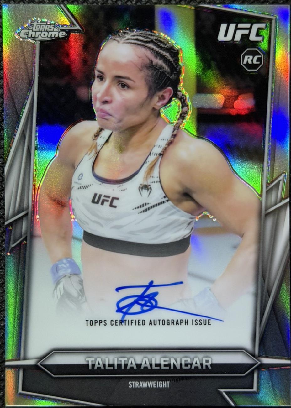 Talita Alencar 2026 Topps Chrome UFC Base Autographs #BAV-TA Refractor
