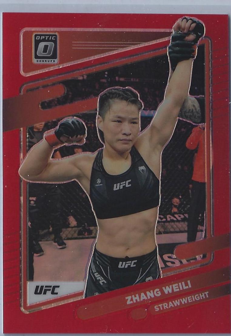 Zhang Weili 2022 Panini Donruss Optic UFC Base #100 Red