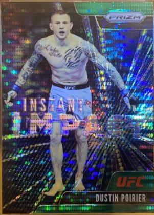 Dustin Poirier 2021 Panini Prizm UFC Instant Impact #12 Green Pulsar