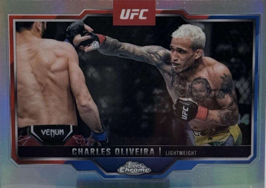 Charles Oliveira 2025 Topps Chrome UFC Base #54 Refractor