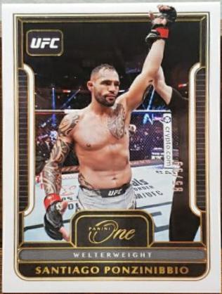 Santiago Ponzinibbio 2023 Panini Chronicles UFC Base One #467 Green