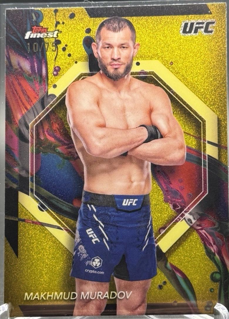 Makhmud Muradov 2024 Topps Finest UFC Base Common #24 Yellow Glitter Refractor