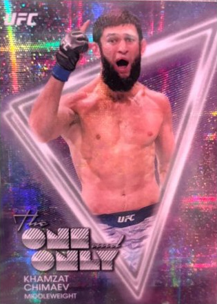 Khamzat Chimaev 2025 Topps Midnight UFC The One and Only #OO-9 Black Light