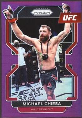 Michael Chiesa 2022 Panini Prizm UFC Base #110 Purple