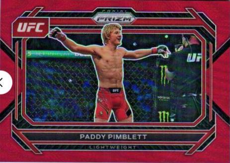 Paddy Pimblett 2023 Panini Prizm UFC Base #87 Red