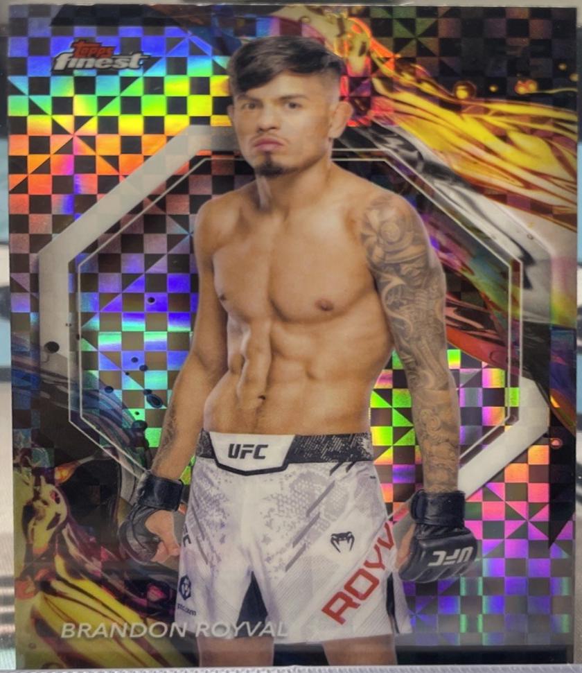 Brandon Royval 2024 Topps Finest UFC Base Uncommon #161 Checkerboard Refractor