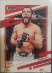 Islam Makhachev 2022 Panini Donruss UFC Base #1 Press Proof Purple