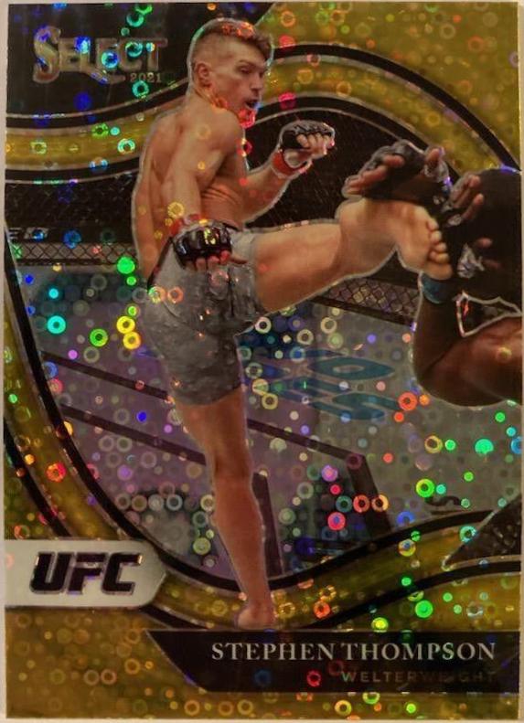 Stephen Thompson 2021 Panini Select UFC Octagonside #217 Gold Disco