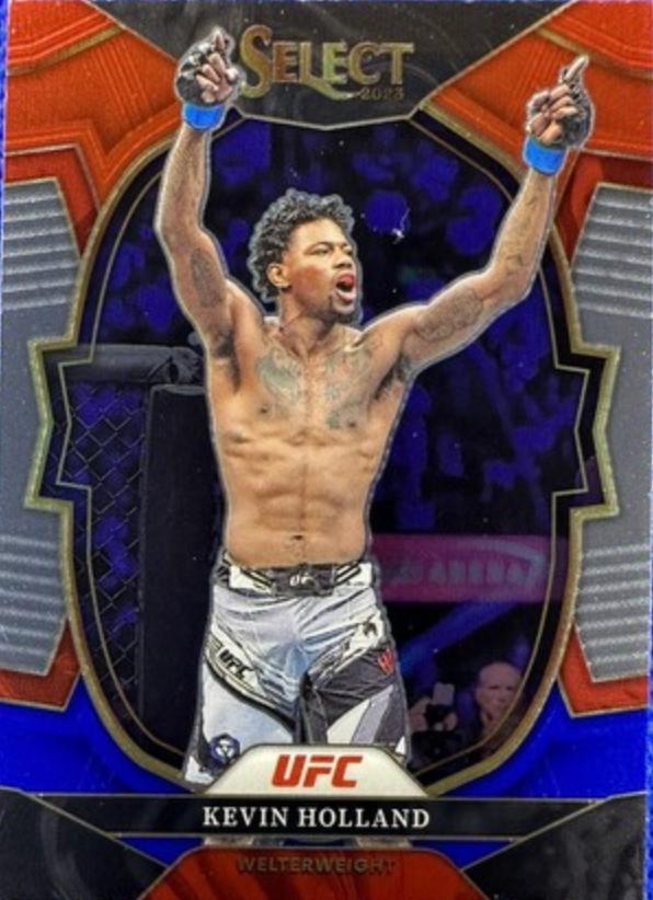 Kevin Holland 2023 Panini Select UFC Concourse #87 Red Blue Prizm