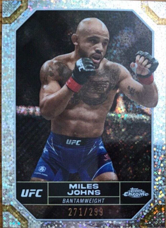 Miles Johns 2024 Topps Chrome UFC Base #140 Speckle Refractor