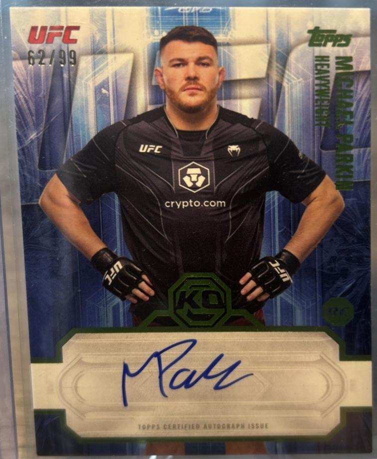 Michael Parkin 2026 Topps Knockout UFC Knockout Autographs #KOA-MPN Lime Green
