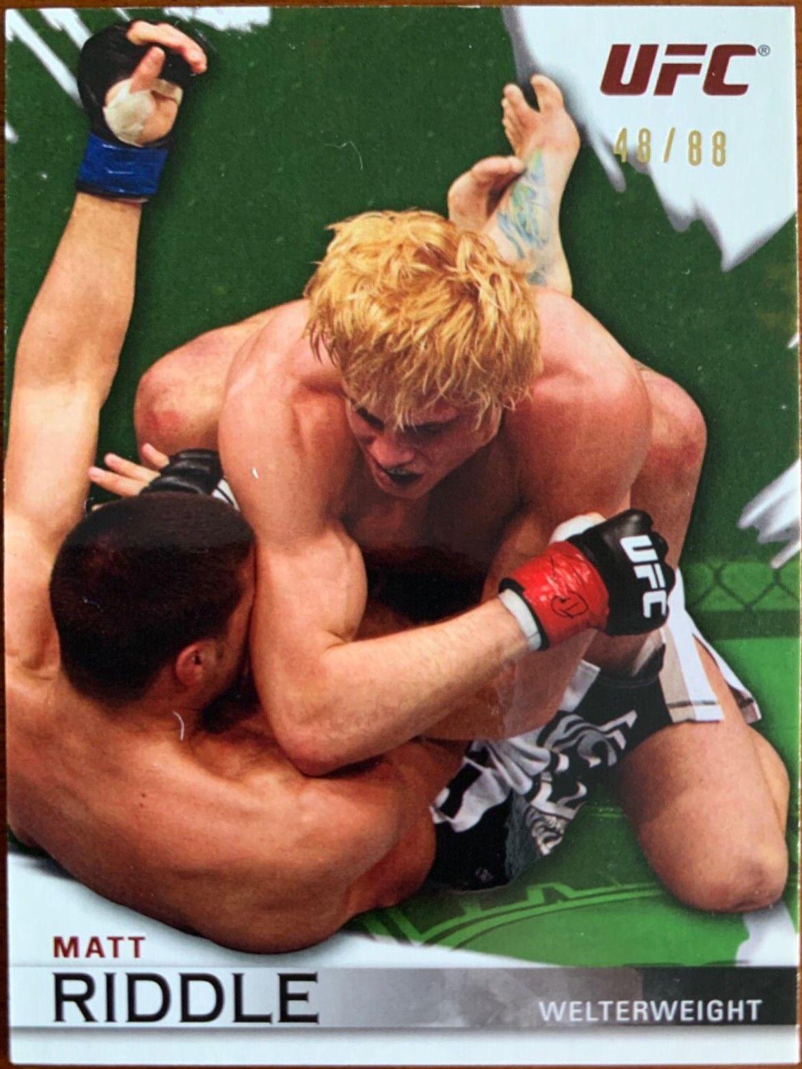 Matt Riddle 2010 Topps UFC Knockout Base #97 Green
