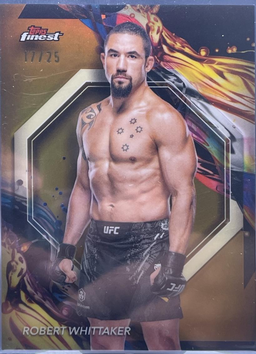 Robert Whittaker 2024 Topps Finest UFC Base Uncommon #104 Gold Refractor
