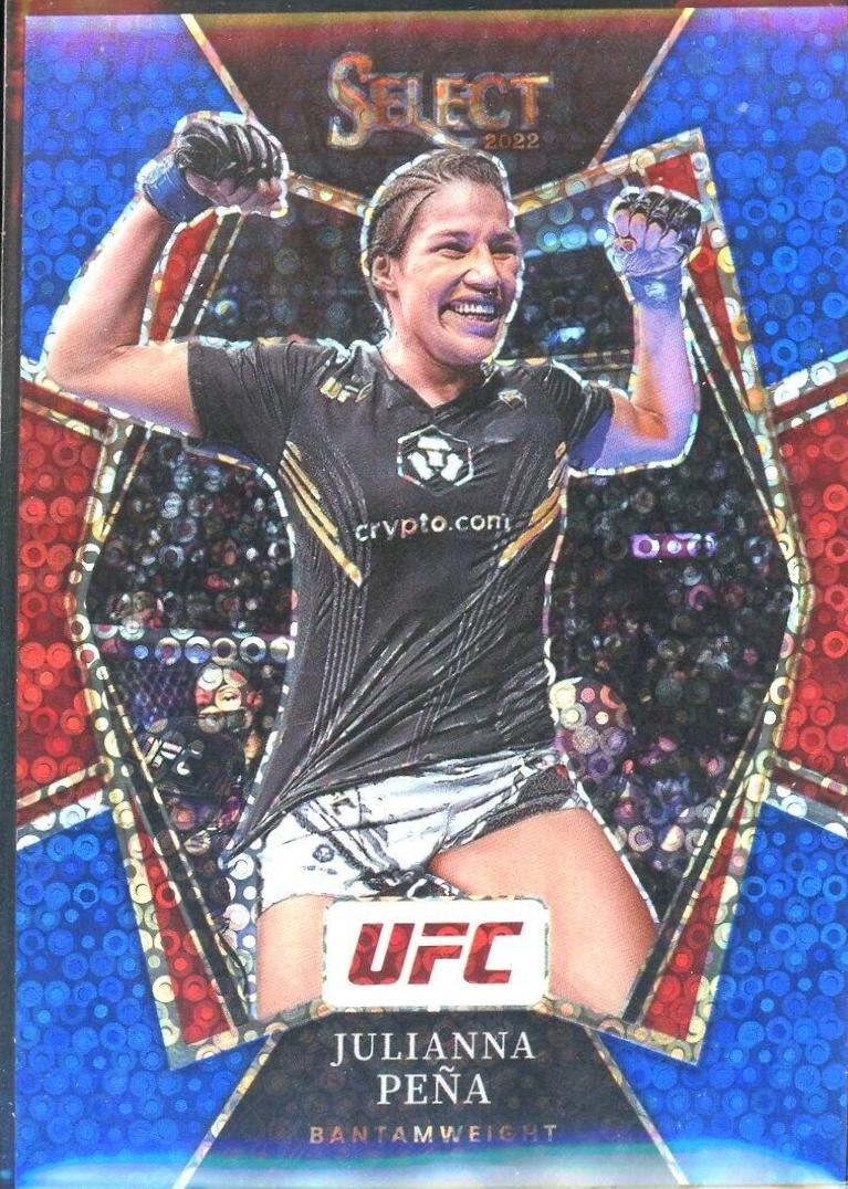 Julianna Peña 2022 Panini Select UFC Premier Level #183 Blue Disco