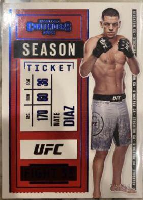 Nate Diaz 2021 Panini Chronicles UFC Base Contenders Season Ticket #6 Blue