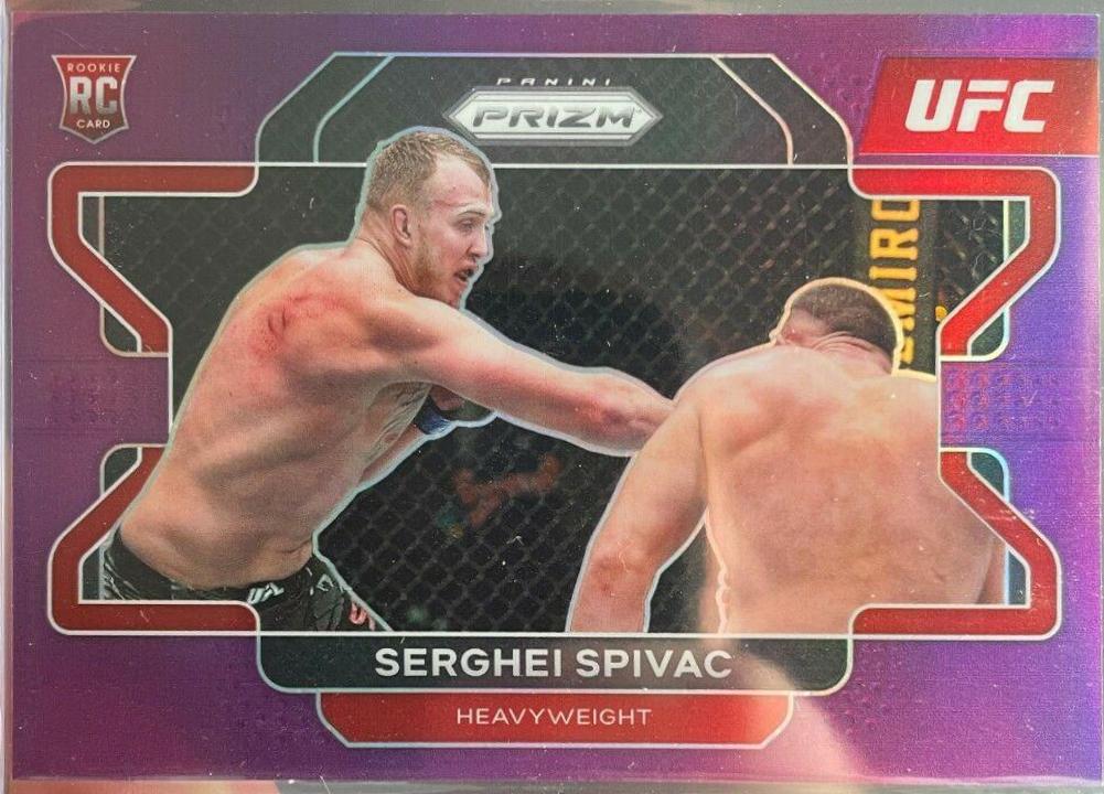 Serghei Spivac 2022 Panini Prizm UFC Base #70 Purple
