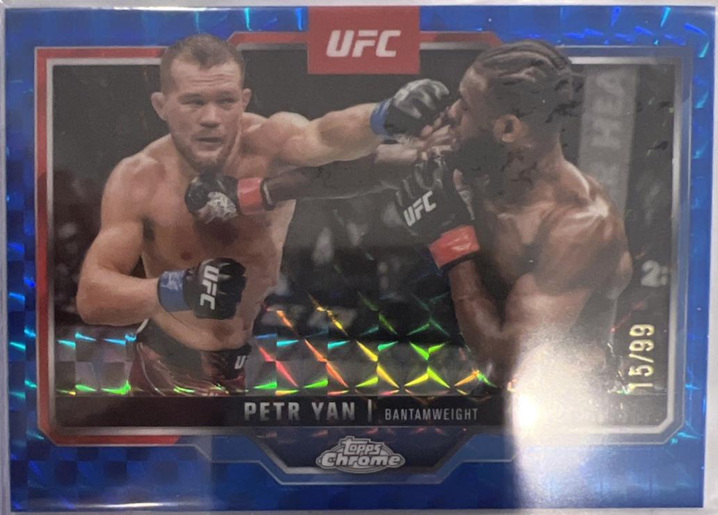 Petr Yan 2025 Topps Chrome UFC Base #116 Blue Geometric Refractor