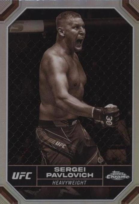 Sergei Pavlovich 2024 Topps Chrome UFC Base #175 Sepia Refractor