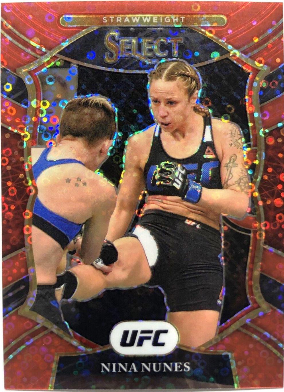 Nina Nunes 2021 Panini Select UFC Octagonside #202 Red Disco