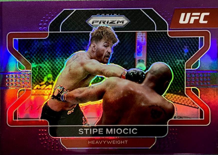 Stipe Miocic 2022 Panini Prizm UFC Base #100 Purple