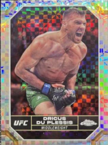 Dricus Du Plessis 2024 Topps Chrome UFC Base #62 X-Fractor