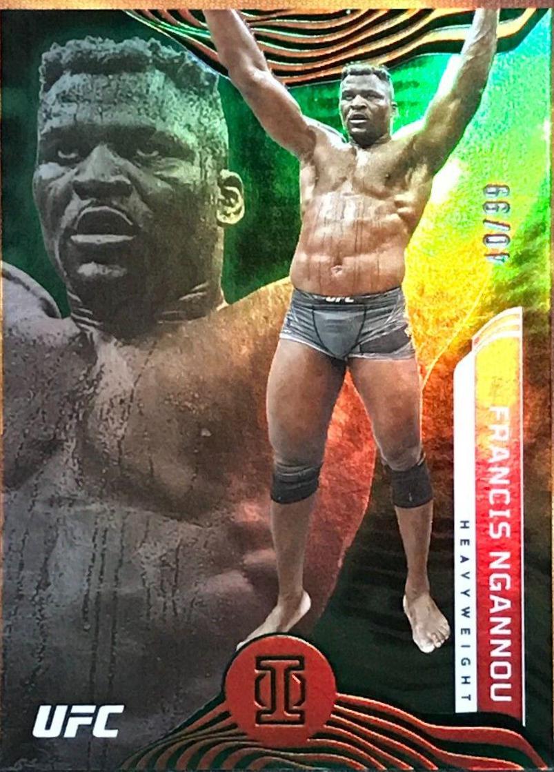 Francis Ngannou 2022 Panini Chronicles UFC Base Illusions #279 Green