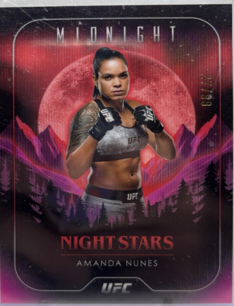 Amanda Nunes 2024 Topps Midnight UFC Night Stars #NS-1 Twilight