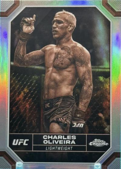 Charles Oliveira 2024 Topps Chrome UFC Base #42 Negative Refractor