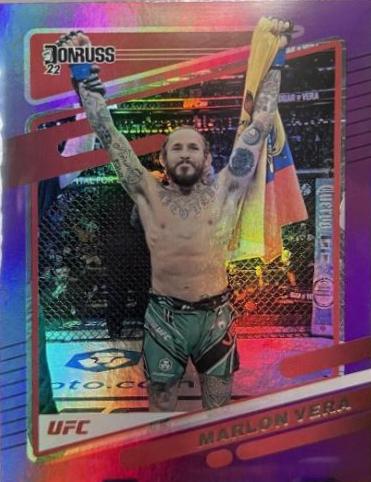 Marlon Vera 2022 Panini Donruss UFC Base #148 Purple Flood