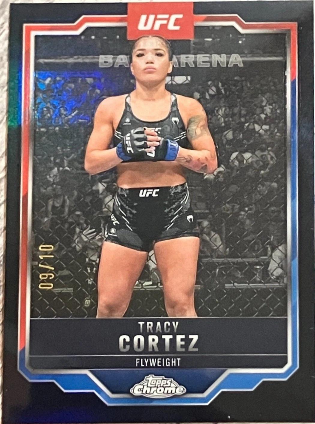 Tracy Cortez 2025 Topps Chrome UFC Base #134 Black Refractor