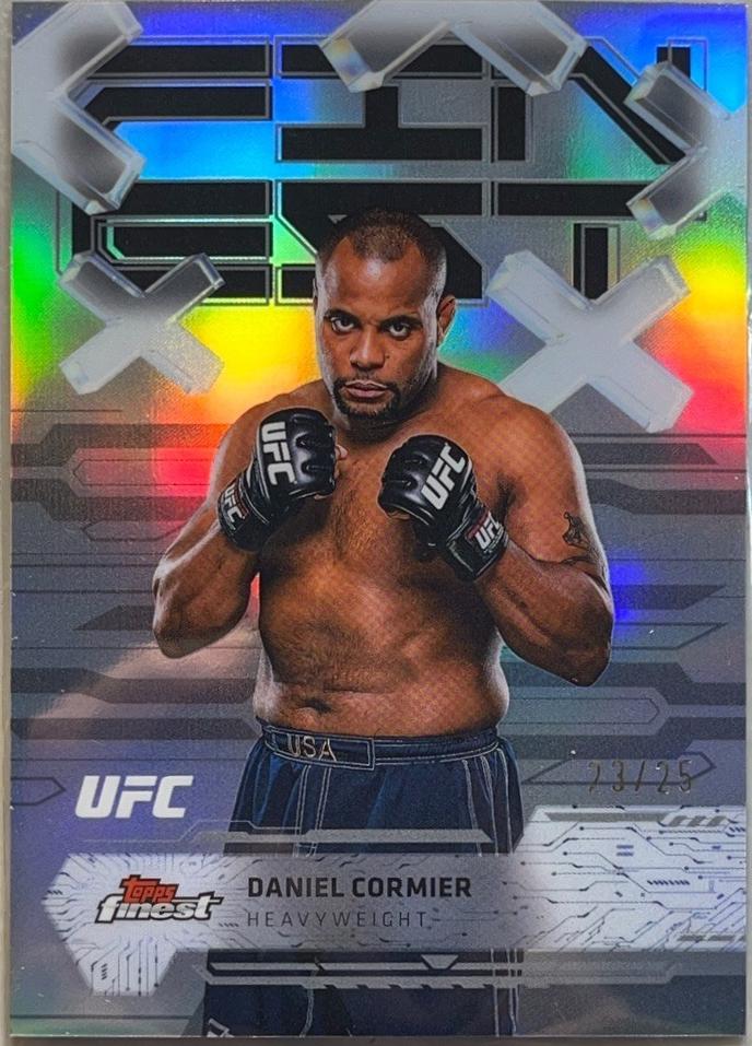 Daniel Cormier 2025 Topps Finest UFC Base Common #42 Black Refractor