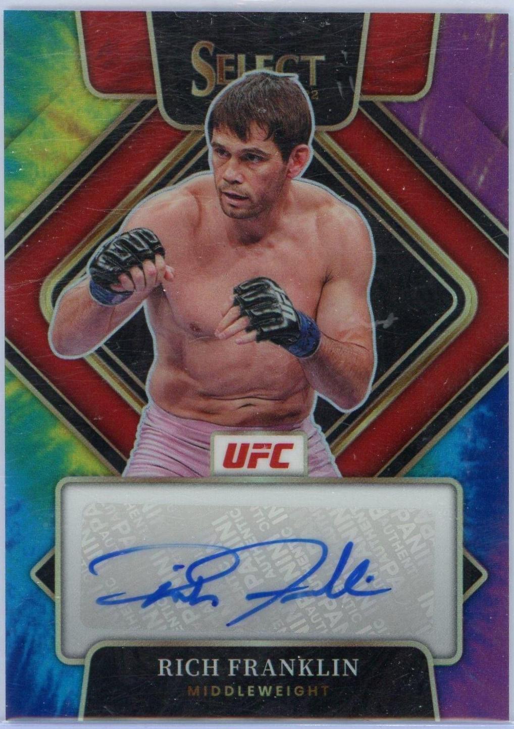 Rich Franklin 2022 Panini Select UFC Signatures #38 Tie Dye