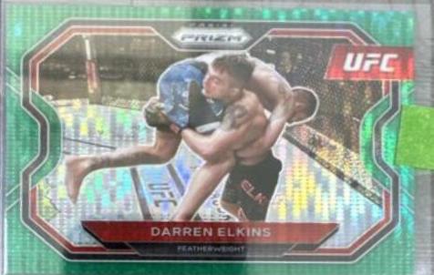 Darren Elkins 2021 Panini Prizm UFC Base #166 Green Pulsar