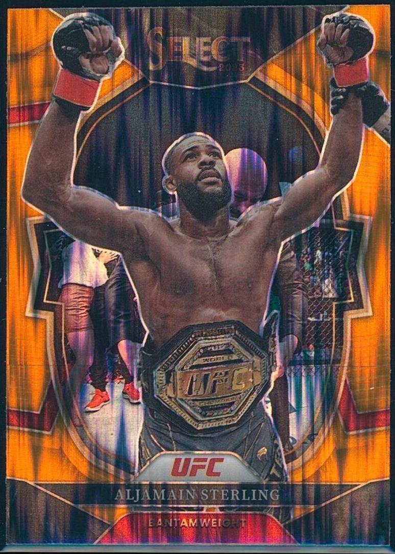 Aljamain Sterling 2023 Panini Select UFC Concourse #58 Orange Flash