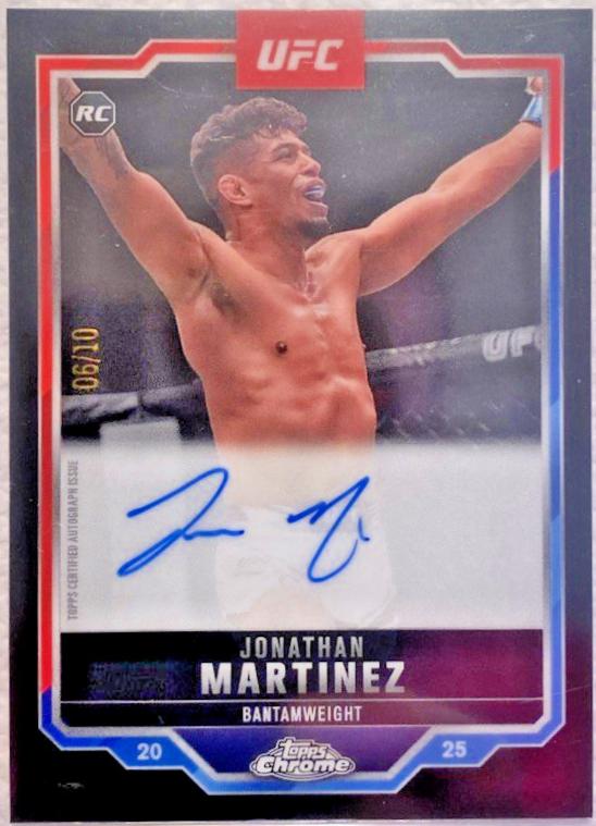 Jonathan Martinez 2025 Topps Chrome UFC Chrome Rookie Autographs #CRA-JM Black Refractor