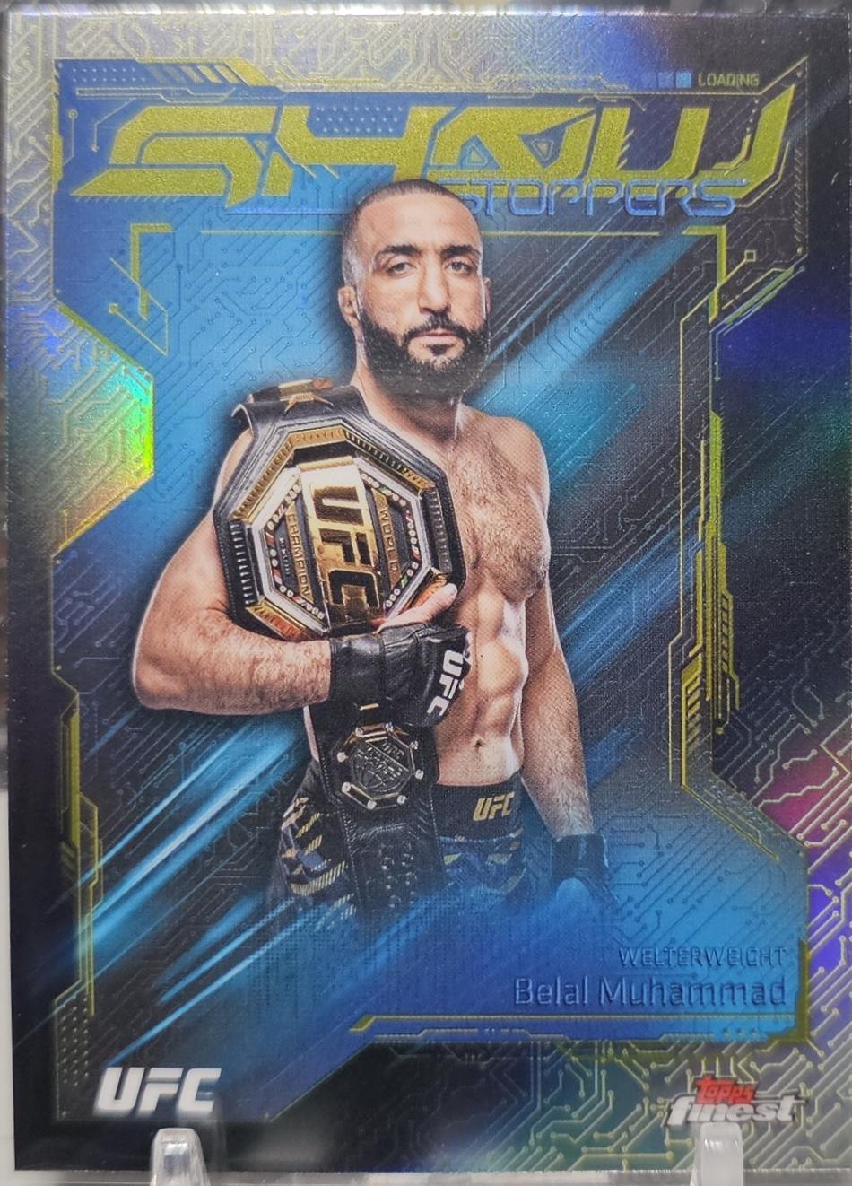 Belal Muhammad 2025 Topps Finest UFC Showstoppers #SS-15 Refractor