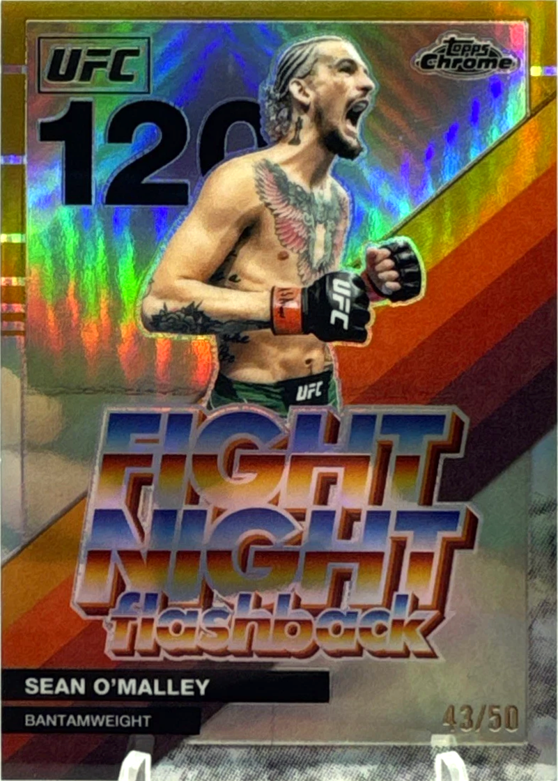 Sean O'Malley 2026 Topps Chrome UFC Fight Night Flashback #FNF-8 Black Refractor